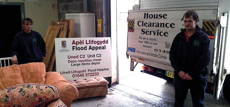 Floods in Aberystwyth – donating furniture